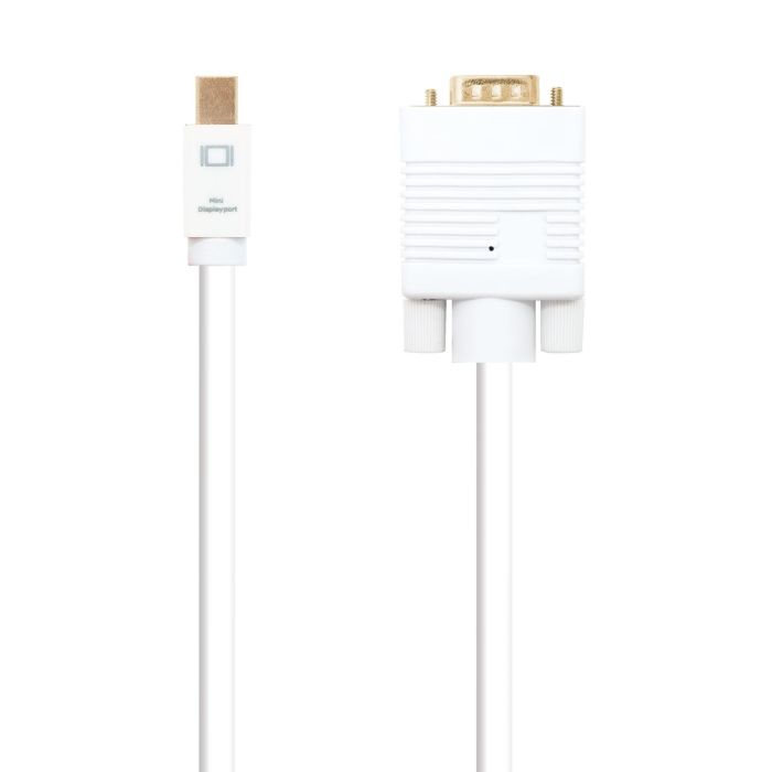 Nanocable Cable Conversor Mini DP a VGA, Conectores Blindados en Oro, Compatible DisplayPort 1.2a, 3.0 m Blanco 1 Nanocable Cable Conversor Mini DP a VGA, Conectores Blindados en Oro, Compatible DisplayPort 1.2a, 3.0 m Blanco 1