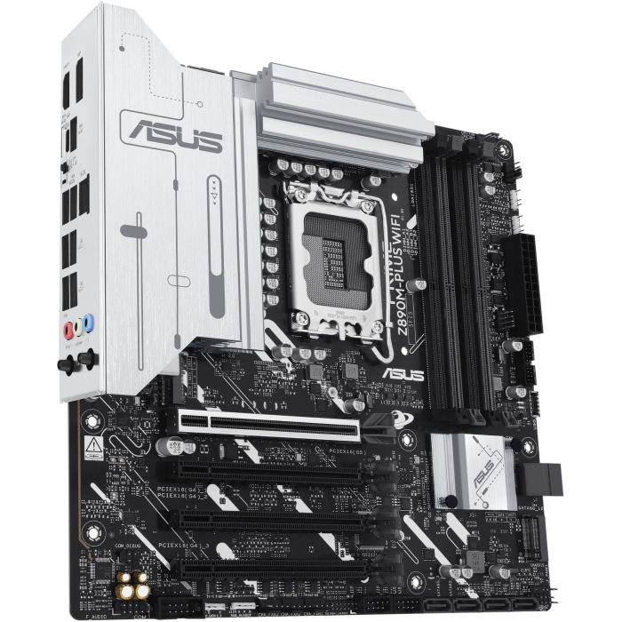 ASUS Z890M-Plus Wifi Placa Base para PC, Intel LGA 1851, DDR5, Wi-Fi 7 (802.11be), Factor de Forma micro ATX 7