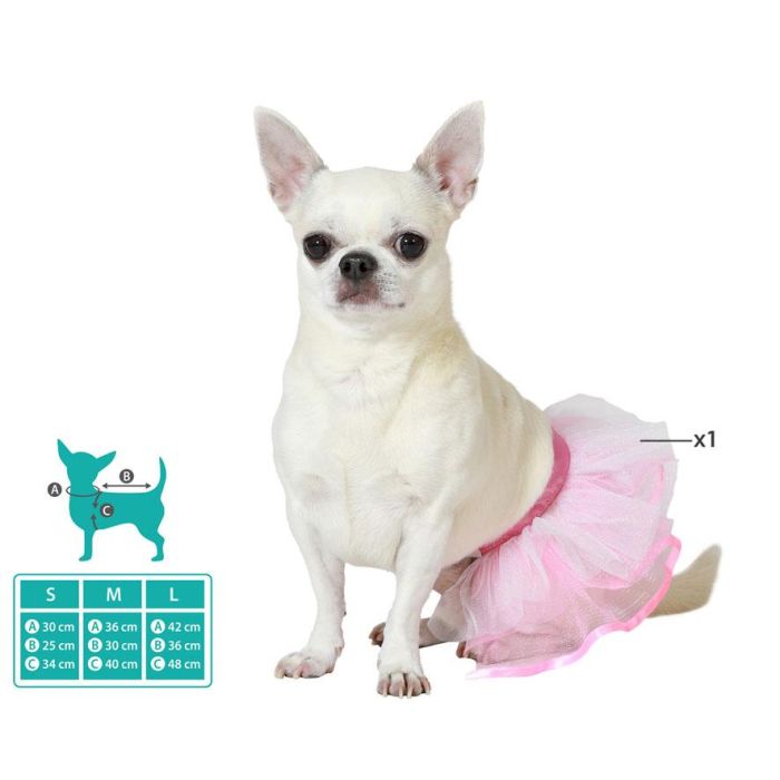 Disfraz Tutú Rosa para Mascota Talla S 0 Disfraz Tutú Rosa para Mascota Talla S 0