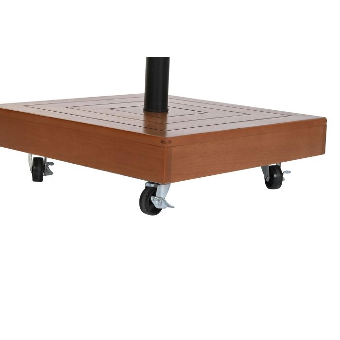 DKD Home Decor Base Parasol Terraza Y Jardin Natural Negro Eucalipto Granito Metal 48 x 48 x 39 cm 3