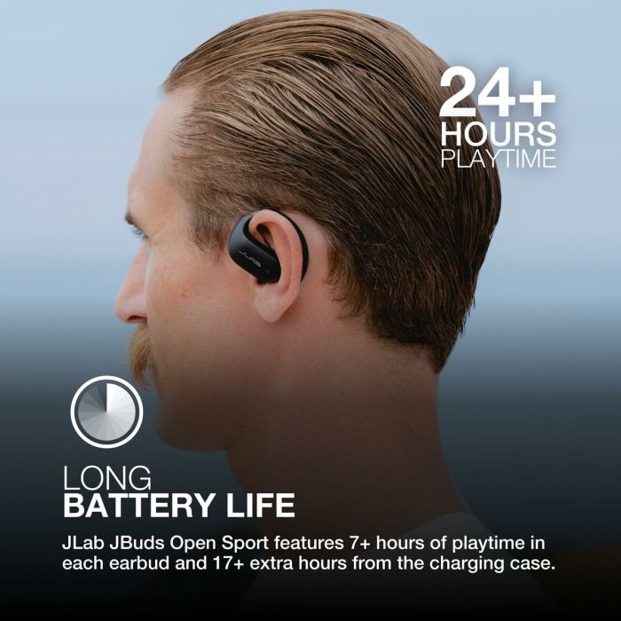 Auriculares Inalámbricos con Estuche de Carga JLab IEUEBJBOPSPRTRBLK82 Negro 8 Auriculares Inalámbricos con Estuche de Carga JLab IEUEBJBOPSPRTRBLK82 Negro 8