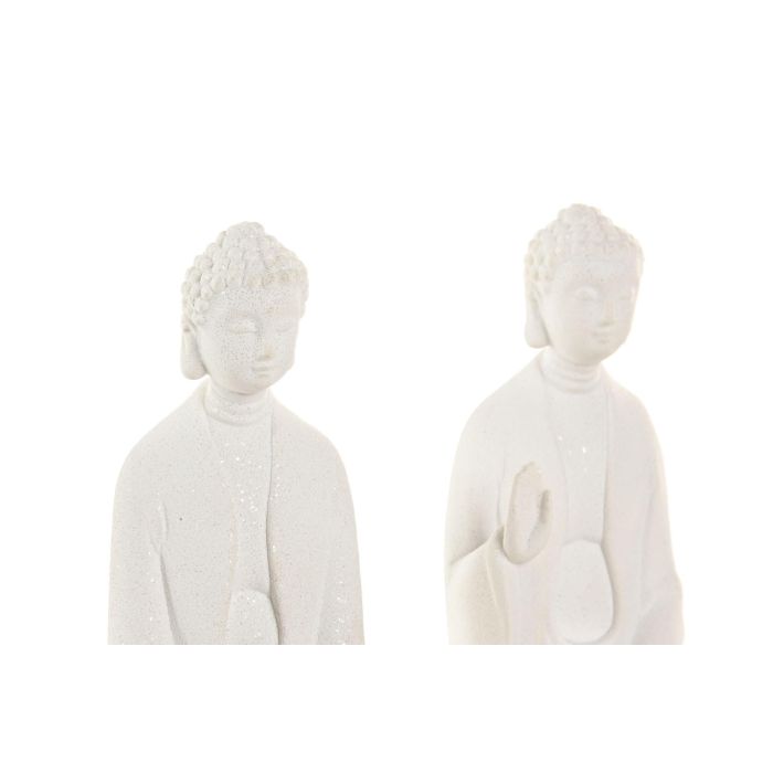 Decoracion Luminosa Oriental DKD Home Decor Blanco 8 x 15.5 x 12.5 cm (4 Unidades) 2