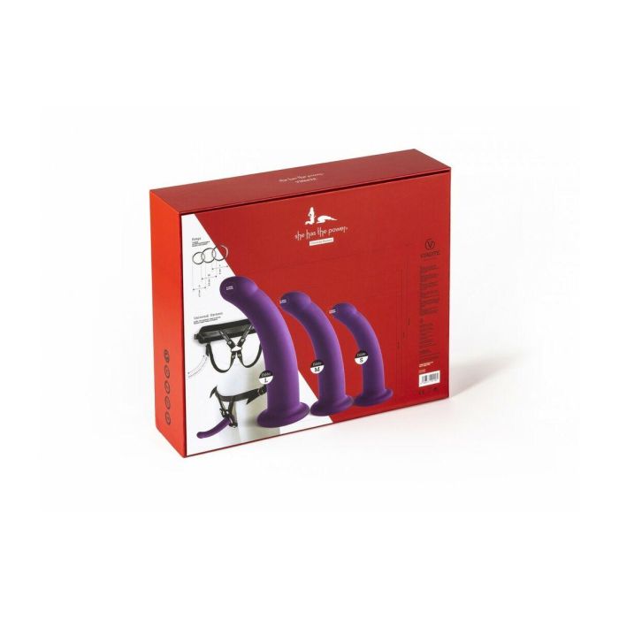 Consolador con arnés Virgite Morado S/M/L 8 Consolador con arnés Virgite Morado S/M/L 8