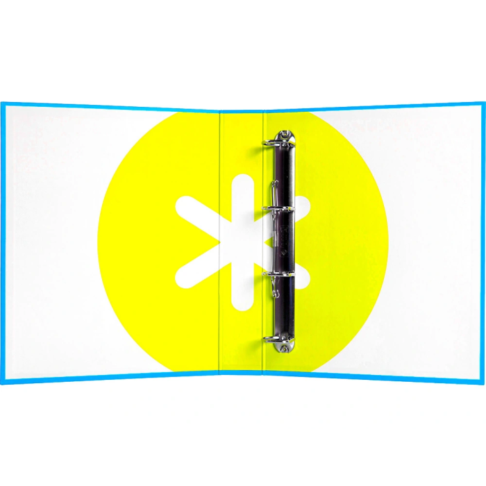 Antartik Carpeta 4 Anillas 40mm Mixtas A4 Forrada Color Azul 3