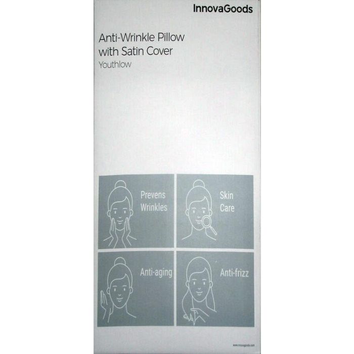 Almohada Cervical Antiarrugas con Funda de Satén Youthlow InnovaGoods 17 Almohada Cervical Antiarrugas con Funda de Satén Youthlow InnovaGoods 17