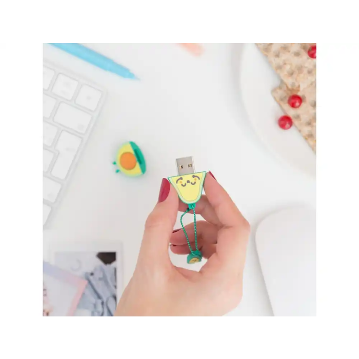 Mr.Wonderful Pendrive USB 32 GB Llavero con Forma de Aguacate, Memoria Flash, Incluye Adaptador USB-C, Compatible con Windows, MacOS, Linux 4