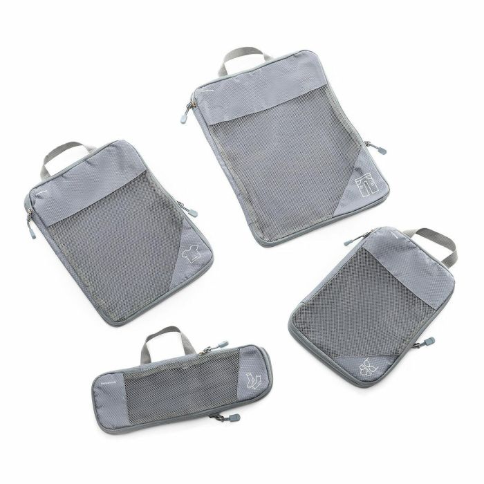 Bolsas Organizadoras de Compresión para Maletas Compakube InnovaGoods 4 Piezas 4 Bolsas Organizadoras de Compresión para Maletas Compakube InnovaGoods 4 Piezas 4
