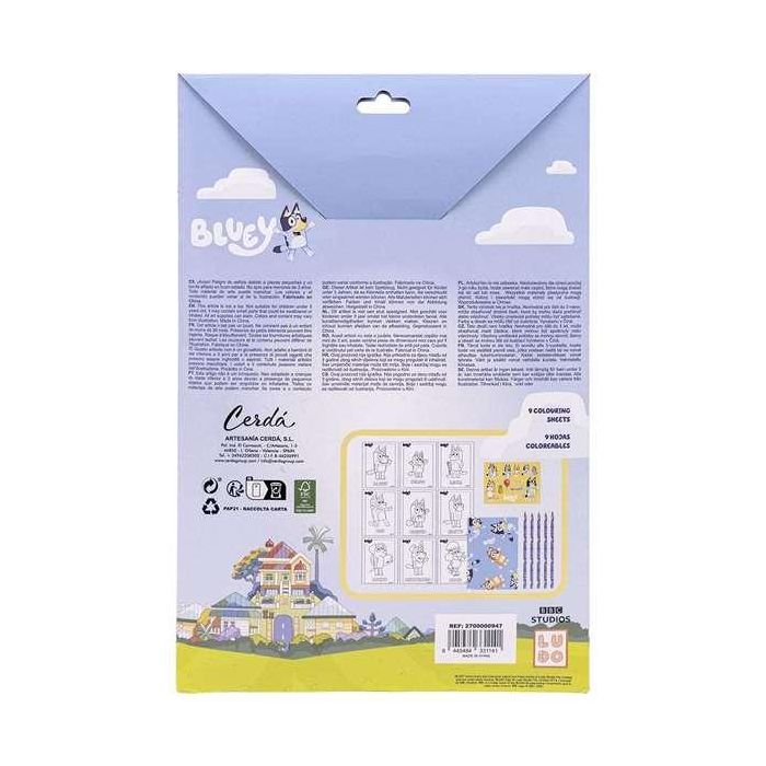 Set de papelería coloreable bluey 5