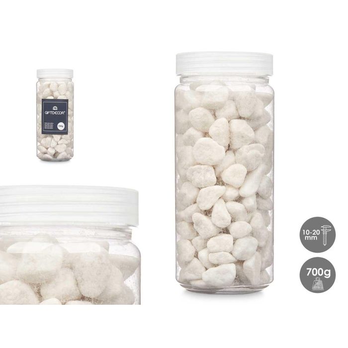 Bote de Piedras Decorativas 10-20 mm, 700 g, Blanco - Giftdecor (12 Unidades) Bote de Piedras Decorativas 10-20 mm, 700 g, Blanco - Giftdecor (12 Unidades)