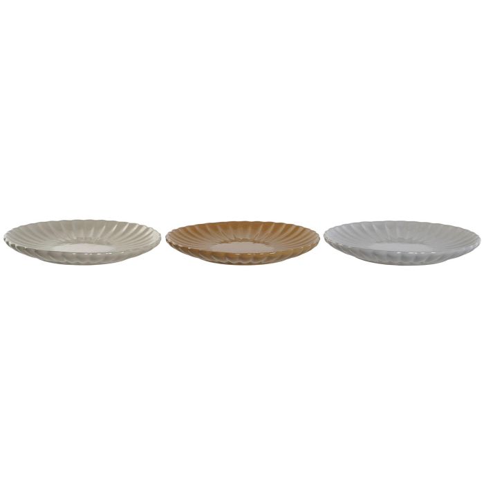Plato Scandi DKD Home Decor Beige Blanco 20 x 2.5 x 20 cm (6 Unidades) 3 Plato Scandi DKD Home Decor Beige Blanco 20 x 2.5 x 20 cm (6 Unidades) 3