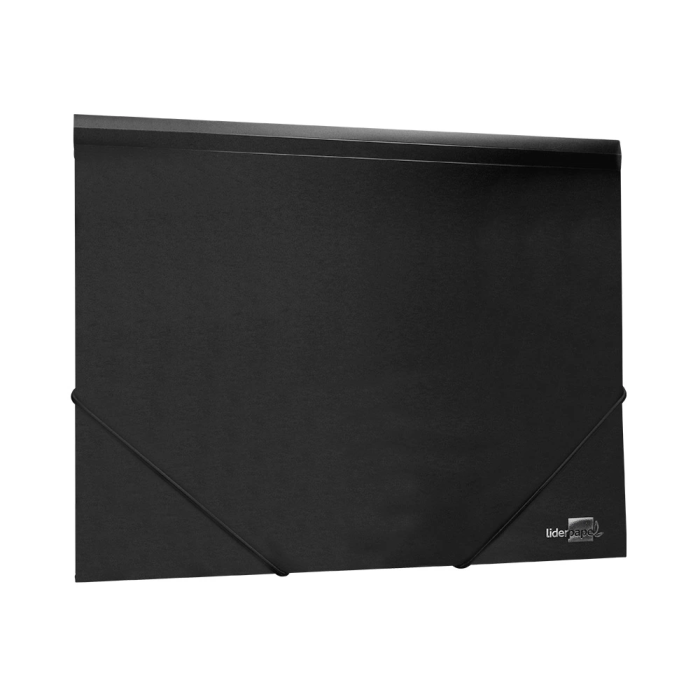 Liderpapel Carpeta Tres Solapas Polipropileno DIN A4 Color Negro Opaco 3