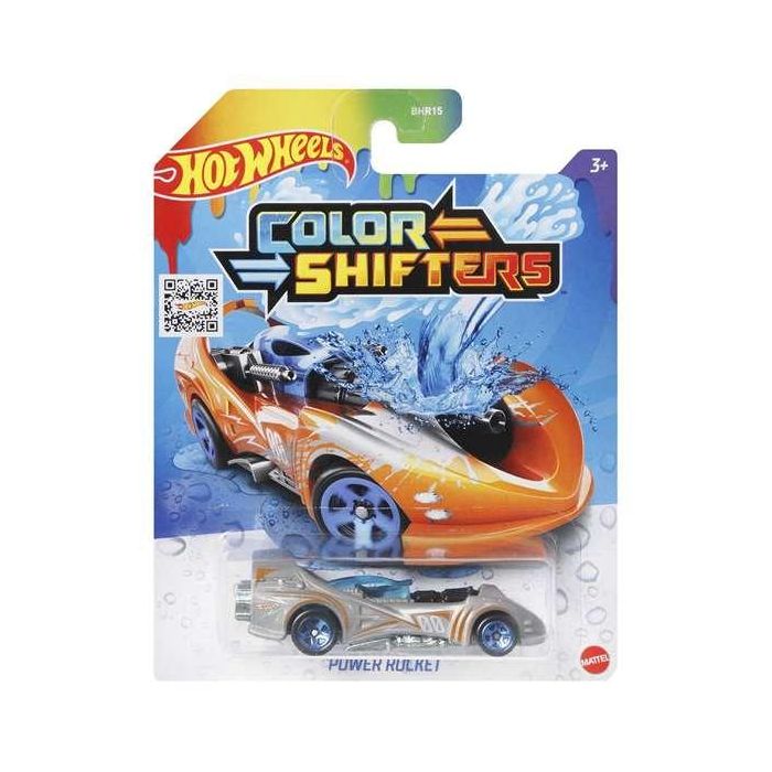 Hot Wheels Vehiculo Color Shifters BHR15, Coche a Escala 1:64 que Cambia de Color con Agua, Juguete para Niños +3 Años 8