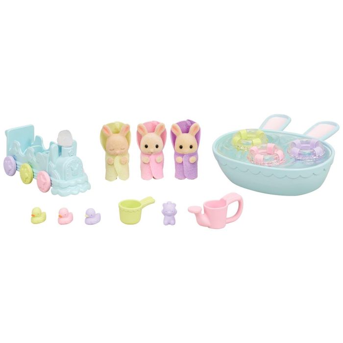 Sylvanian Families La Hora Del Baño De Los Trillizos Set con Bañera, Flotadores y Figuras para +3 Años 0 Sylvanian Families La Hora Del Baño De Los Trillizos Set con Bañera, Flotadores y Figuras para +3 Años 0