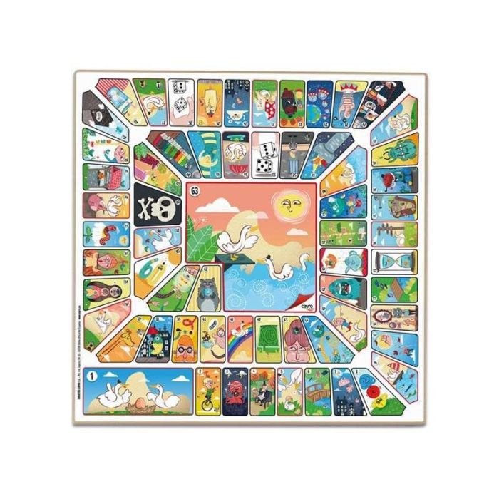 Tablero parchis 4 y oca de madera 33x33 cm con accesorios 1 Tablero parchis 4 y oca de madera 33x33 cm con accesorios 1