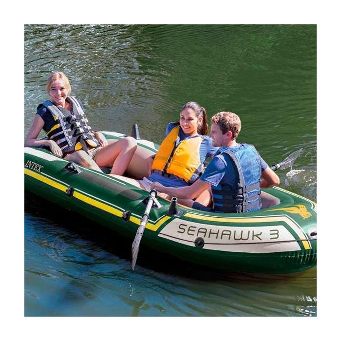 Barco camaras seahawk 3 personas con 2 remos aluminio y bomba 295x137x43 cm. 2 Barco camaras seahawk 3 personas con 2 remos aluminio y bomba 295x137x43 cm. 2