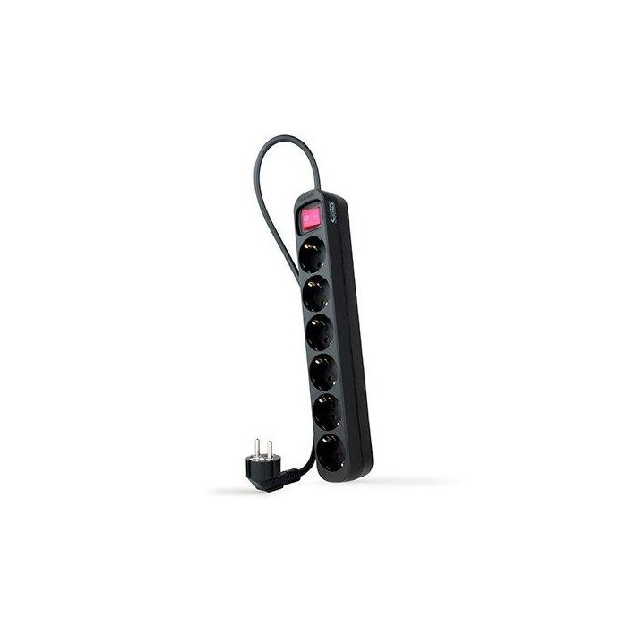 Regleta con Interruptor Nanocable 10.37.0006-BK/ 6 Tomas de Corriente/ Cable 1.4m/ Negro Regleta con Interruptor Nanocable 10.37.0006-BK/ 6 Tomas de Corriente/ Cable 1.4m/ Negro