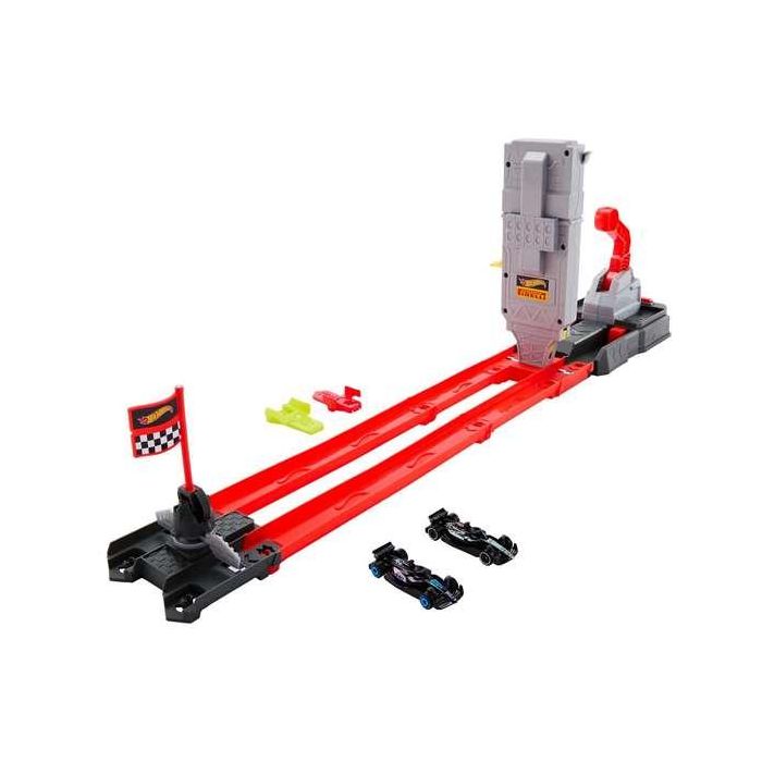 Pista hot wheels racing f1 reto de la parrilla de salida. incluye 2 vehiculos. 2