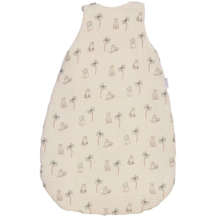 Manta para recién nacido CANDIDE - 70 cm - 3/9 meses - Blanco con estampado de tigre 1