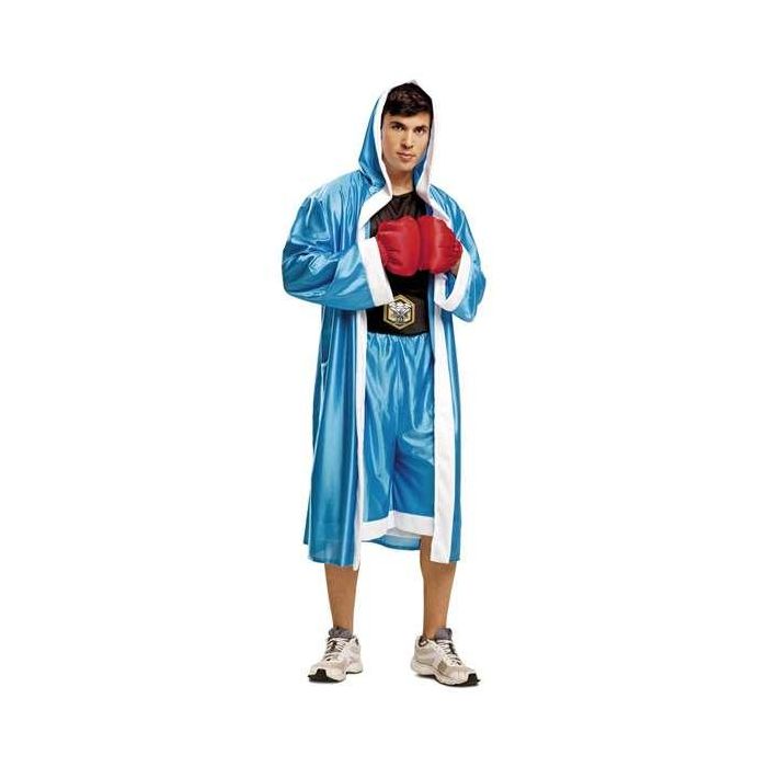 Disfraz boxeador pantalón, camiseta, batín con capucha y guantes talla XXL Disfraz boxeador pantalón, camiseta, batín con capucha y guantes talla XXL