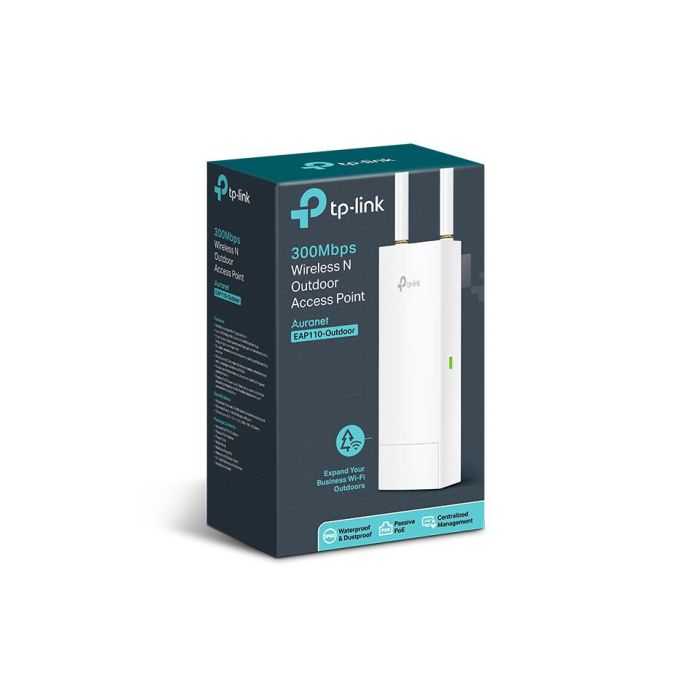 TP-Link EAP110-OUTDOOR Punto de Acceso Inalámbrico Omada 300Mbps 2.4GHz WiFi 802.11n/b/g PoE Pasivo Exterior IP65 Antenas 3dBi 3 TP-Link EAP110-OUTDOOR Punto de Acceso Inalámbrico Omada 300Mbps 2.4GHz WiFi 802.11n/b/g PoE Pasivo Exterior IP65 Antenas 3dBi 3