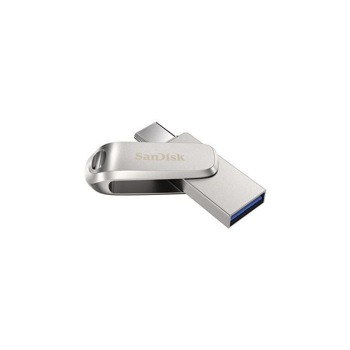 SanDisk Ultra Dual Drive Luxe USB-C / USB-A 256 GB hasta 400 MB/s Memoria Flash USB 3.1 para móvil, tablet y PC Plata 1 SanDisk Ultra Dual Drive Luxe USB-C / USB-A 256 GB hasta 400 MB/s Memoria Flash USB 3.1 para móvil, tablet y PC Plata 1