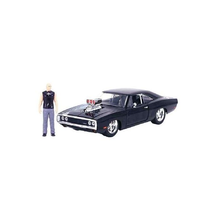Fast&Furious Coche a escala Dodge de metal, réplica 1:24, incluye figura detallada de Dominic Toretto Fast&Furious Coche a escala Dodge de metal, réplica 1:24, incluye figura detallada de Dominic Toretto