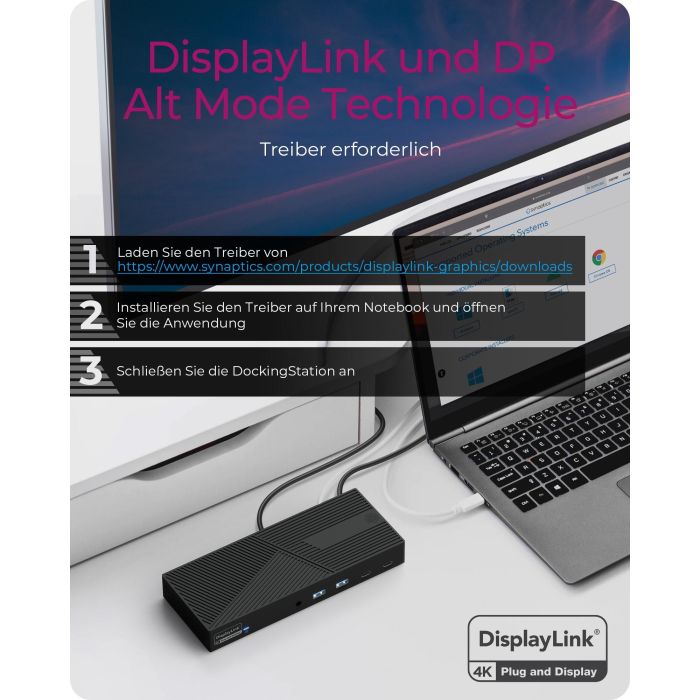 D Dockingtation 4xUSB-A/2xUSB-C/2xHDMI/DisplayPort ICY BOX Black 2