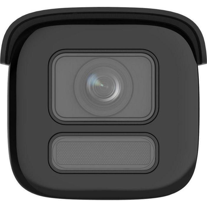Hikvision Cámara IP bullet 4M Smart Hybrid Light ColorVu 2.8-12mm WDR IK10 IP67 12V/PoE. Audio alarma, luz híbrida 60m, negra 1
