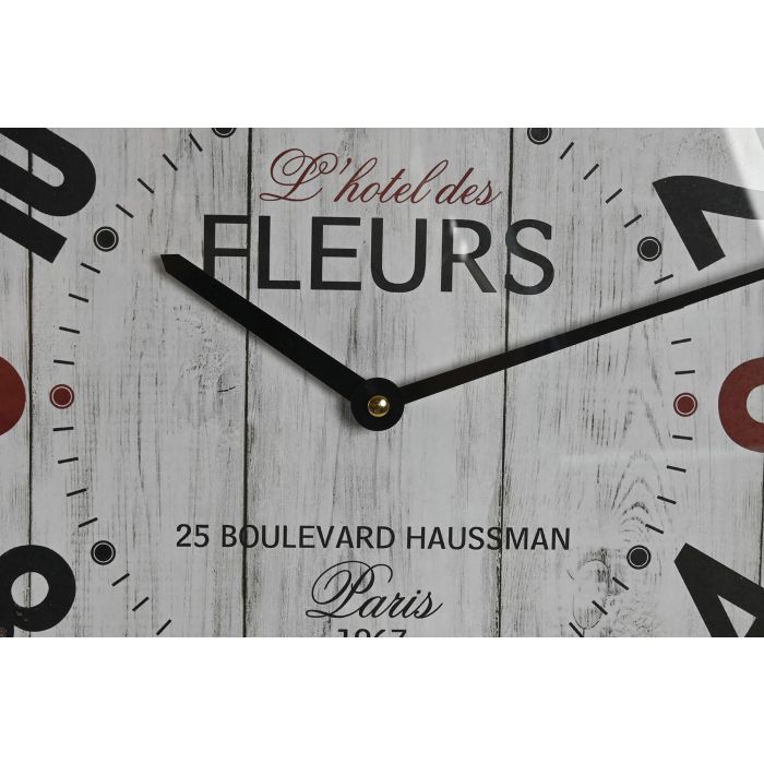 Reloj Pared Cottage DKD Home Decor Blanco Rojo 4.5 x 40 x 40 cm (2 Unidades) 2