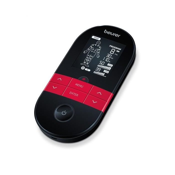 Beurer EM-59 Electroestimulador Digital con Función Calor para Dolor y Estimulación Muscular, Relajación y Masaje