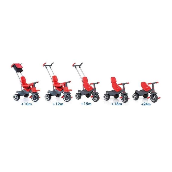 Triciclo urban trike rojo con palo, cinturon, bolsa y rueda goma 98 cm 1 Triciclo urban trike rojo con palo, cinturon, bolsa y rueda goma 98 cm 1