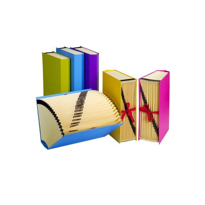 Clasificador Acordeon Carchivo Carton Forr.Fashion Fº 20 Dptos.(A-Z) Verde