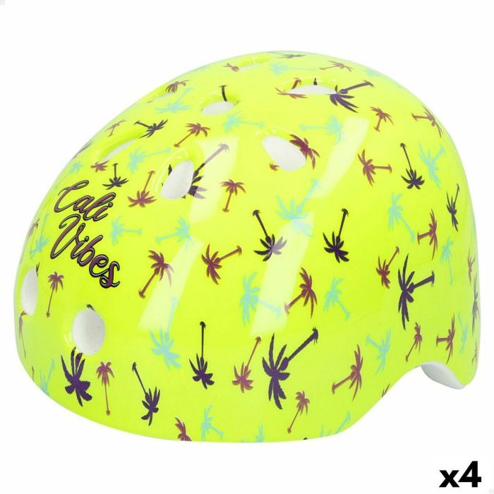 Casco de Ciclismo para Niños Colorbaby Neon Cali Vibes Amarillo (4 Unidades) Casco de Ciclismo para Niños Colorbaby Neon Cali Vibes Amarillo (4 Unidades)
