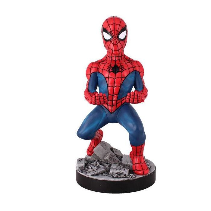 EXQUISITE GAMING Cable Guy soporte sujeción figura Spiderman Marvel 21cm para mandos y móviles