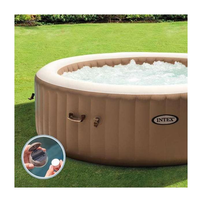 Spa Hinchable Intex 196 x 71 x 196 cm Marrón 795 L 7