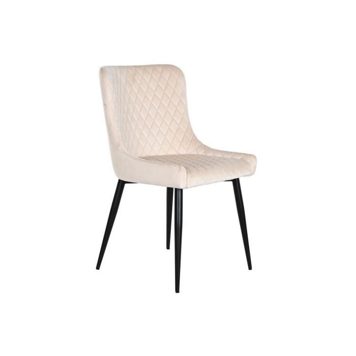 Silla Moderno DKD Home Decor Beige Negro 51 x 84 x 56 cm