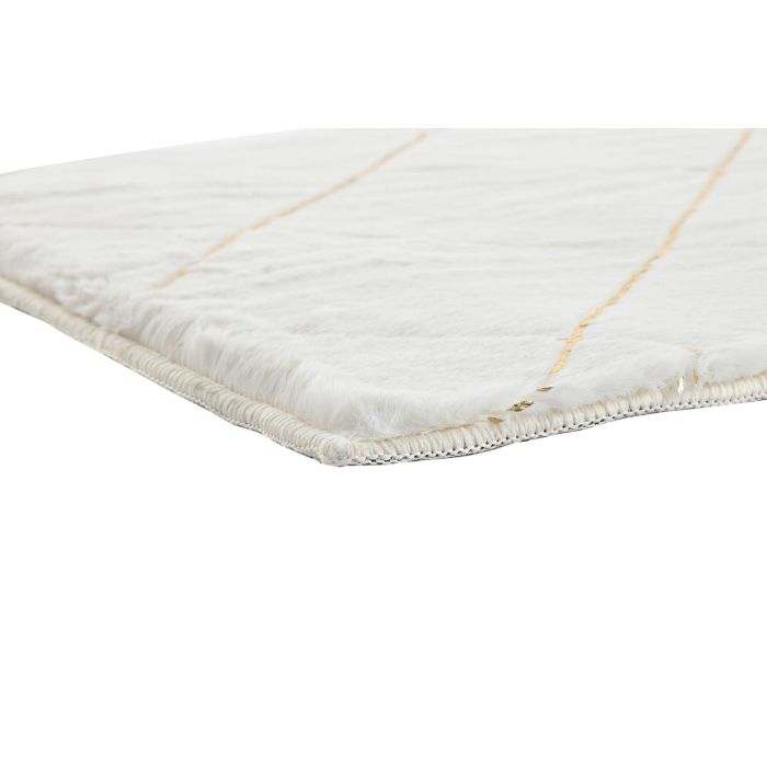 DKD Home Decor Alfombra Moderna de Poliéster Blanco con Patrón Rombo 240x60 cm 1000 gsm 3 DKD Home Decor Alfombra Moderna de Poliéster Blanco con Patrón Rombo 240x60 cm 1000 gsm 3