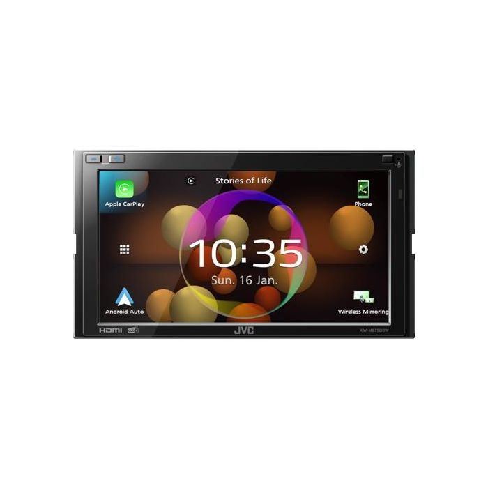 JVC KW-M875DBW - Autorradio 2 DIN con Pantalla Táctil 6.8", WiFi, Bluetooth, Apple CarPlay, Android Auto y 180W de Potencia 2