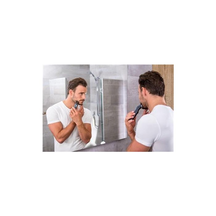 Wahl 9918-1416 Cortabarbas con y sin Cable, Cuchillas de Carbono Autoafilables, Autonomía 60 min, Precisión 2-12 mm 9