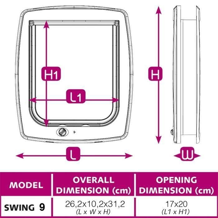 Ferplast Puerta Swing 9 Set Blanco 3