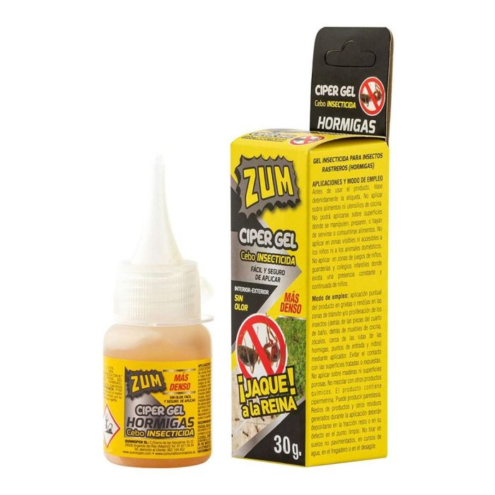 Zum Gel Ciper Cebo Insecticida en Gel para Control de Hormigas - Aplicación en Exterior e Interior - 30 g Zum Gel Ciper Cebo Insecticida en Gel para Control de Hormigas - Aplicación en Exterior e Interior - 30 g