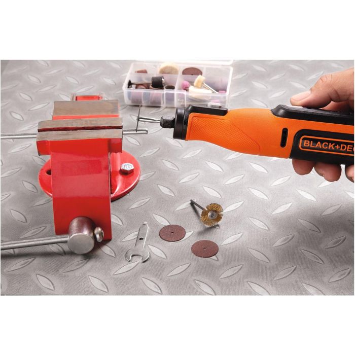 Black + Decker BCRT8I-XJ Herramienta Inalámbrica de Precisión Multifunción 8V 1.5Ah Batería Recargable 6500-28000 RPM Compatible Dremel 8 Black + Decker BCRT8I-XJ Herramienta Inalámbrica de Precisión Multifunción 8V 1.5Ah Batería Recargable 6500-28000 RPM Compatible Dremel 8