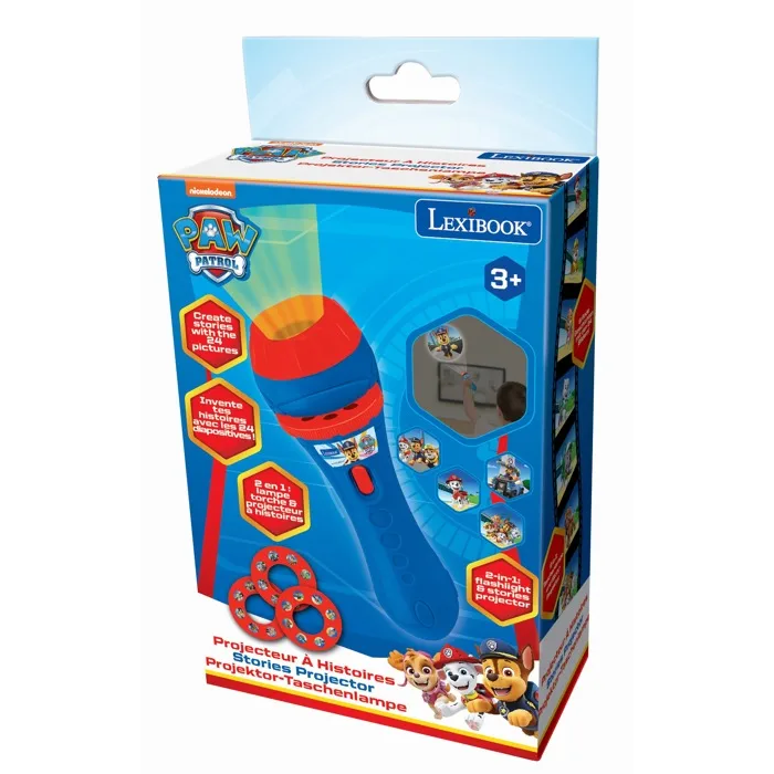Lexibook Linterna Proyector Cuentos Patrulla Canina Paw Patrol con 24 Imágenes y Luz LED 3
