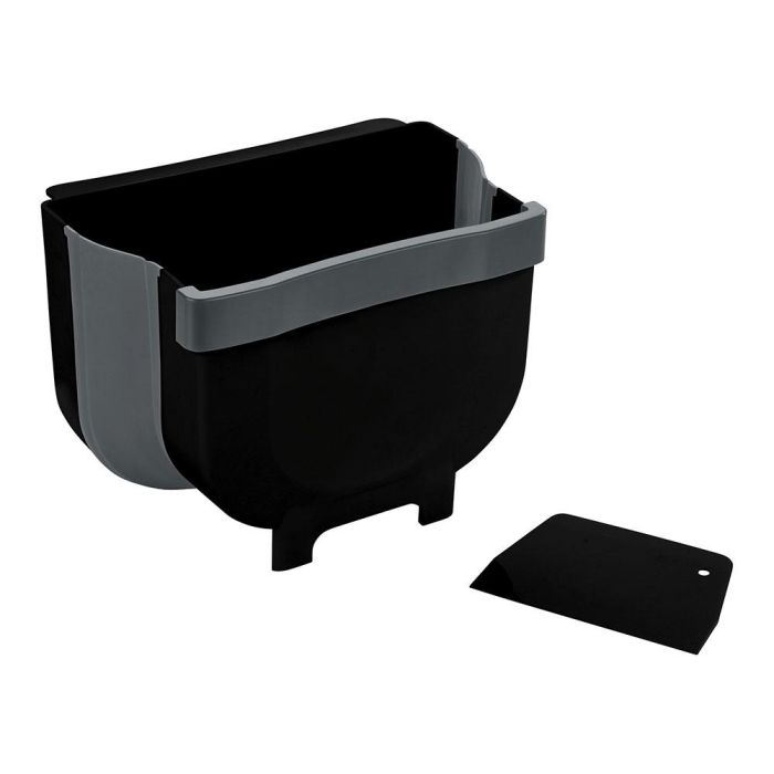 Wenko Cubo de Basura Plegable 5 Litros Negro para Puertas de Armario y Cajones (25,5x18x18 cm) 1