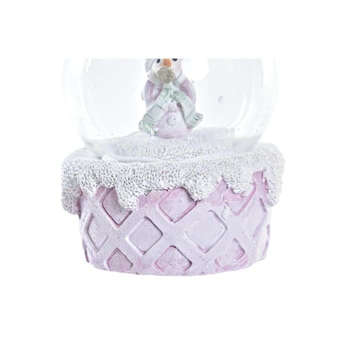 DKD Home Decor Figura Navidad Fantasía Bola Rosa Blanca de Resina y Cristal 7x9x7 cm - Pack de 2 Unidades 2 DKD Home Decor Figura Navidad Fantasía Bola Rosa Blanca de Resina y Cristal 7x9x7 cm - Pack de 2 Unidades 2