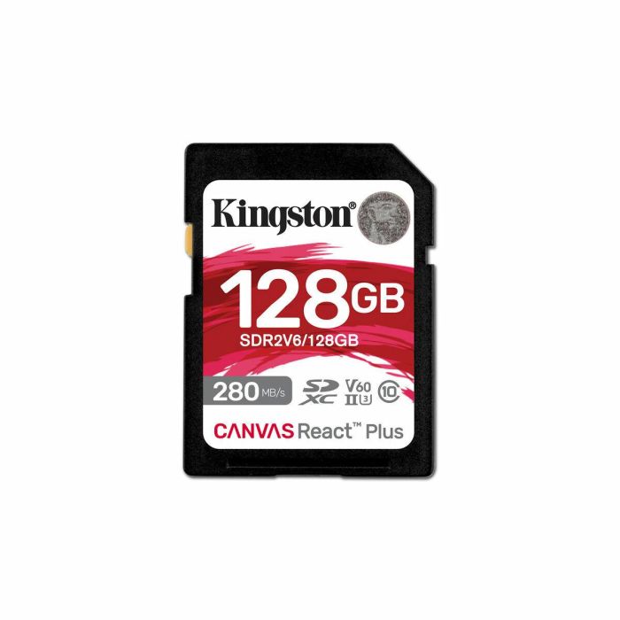 Kingston Canvas React Plus 128 GB SDXC UHS-II Clase 10 V60 U3 - SDR2V6/128GB 3 Kingston Canvas React Plus 128 GB SDXC UHS-II Clase 10 V60 U3 - SDR2V6/128GB 3