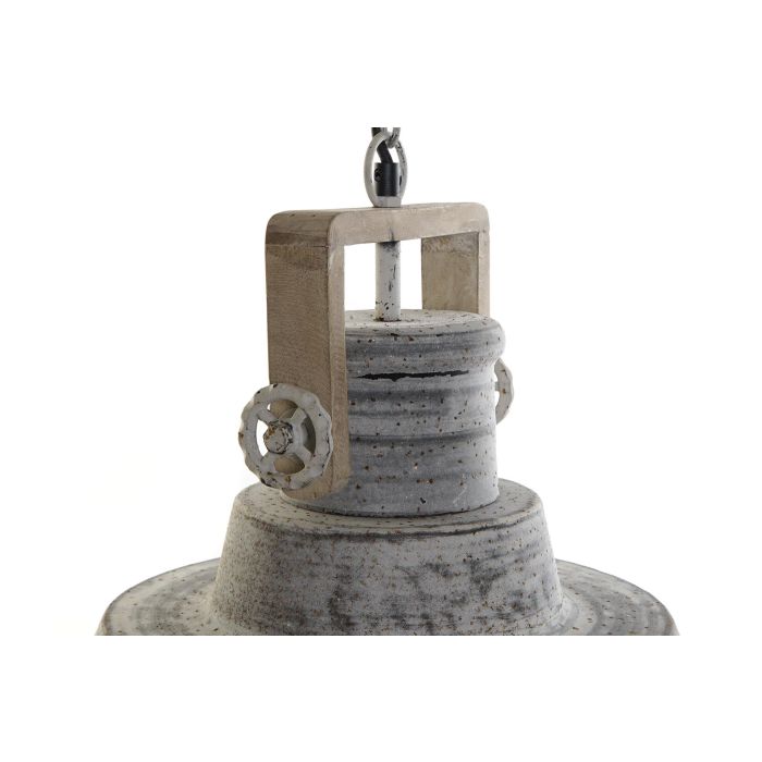 DKD Home Decor Lampara Techo Loft Gris 39 x 45 x 39 cm Metal Madera Hecho a Mano 2