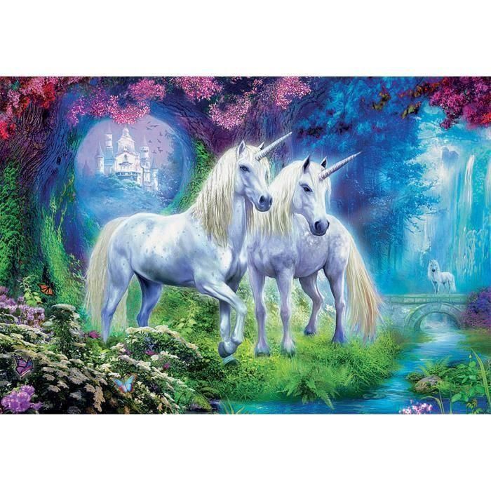 EDUCA Puzzle de 500 piezas - Unicornios en el bosque 1