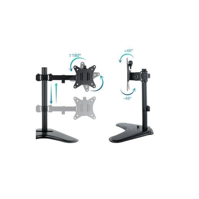 TooQ DB1702TN-B Soporte Sobremesa para 2 Monitores 17-32" VESA 75x75 100x100 hasta 9kg por Brazo Giratorio Inclinable Negro 1