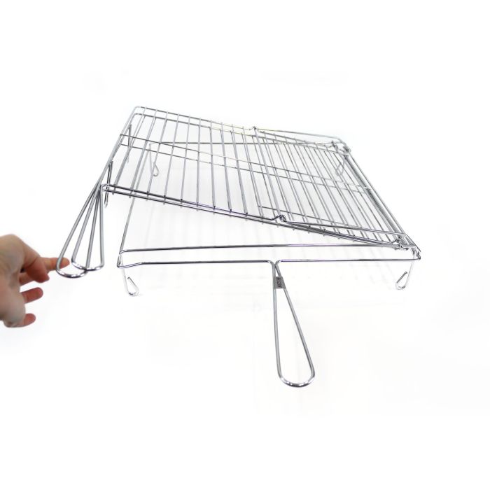 Algon Bbq Parrilla BBQ Giratoria Cromada 40x45 cm (4 Unidades) 1